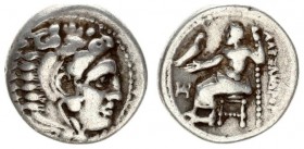 Greece Macedon 1 Drachma Alexander III 325-323 BC. Miletos Averse: Head of Herakles to right wearing lion skin. Reverse: Zeus Aetophoros seated to lef...