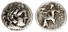 Greece Macedon 1 Drachma Alexander III 336-323 BC. Teos. Head of Herakles to right wearing lion skin headdress / ΑΛΕΞΑΝΔΡ[ΟΥ] Zeus seated left on low ...