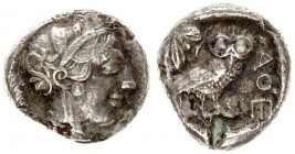 Greece Athens 1 Tetradrachma 454-404 BC. Athens Attica. Av.: Head of Athena wearing crested helmet right. Rev. Owl standing right head facing olive sp...