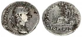 Roman Empire 1 Denarius Traianus AD 98-117. Roma. Av.: IMP CAES NER TRAIAN OPTIM AVG GERM DAC. laurel-covered draped bust on the right. Rv.: PARTHICO ...