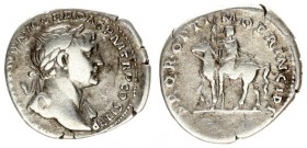 Roman Empire 1 Denarius Traianus AD 98-117. Roma. AD 112-114. Av .: IMP TRAIANO AVG GER DAC PM TRP COS VI PP laurelized draped bust on the right. Rev ...
