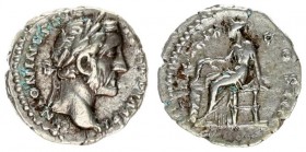 Roman Empire 1 Denarius Antoninus Pius AD 138-161. Roma. ANTONINVS AVG PIVS P P IMP II. laureate bust right / TR POT XIX COS IIII. Salus standing left...