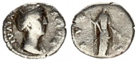 Roman Empire 1 Denarius Faustina I AD 138-141. Roma. Diva Faustina (Died A.D. 141) struck under Antoninus Pius. Av: DIVA FAV-STINA draped bust of Faus...
