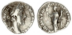 Roman Empire 1 Denarius Commodus AD 177-192. Roma. Averse: L AEL AVREL COMM AVG P FEL Laureate head of Commodus right. Reverse: P M TR P XVII IMP VIII...