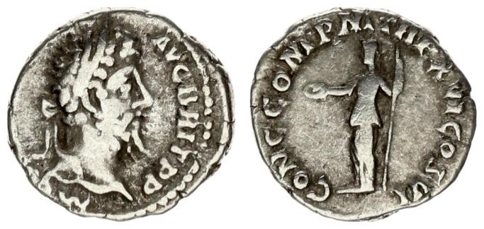 Roman Empire 1 Denarius Commodus AD 177-192. Roma. 190/1. Av .: M COMM ANT P FEL...