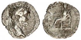 Roman Empire 1 Denarius Septimius Severus AD 193-211. Roma. 196-197AD. L SEPT SEV PERT - AVG IMP VIII. Head with laurel wreath on the right. Rs: P M T...