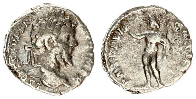 Roman Empire 1 Denarius Septimius Severus AD 193-211. Roma. A.D. 197. Averse: L ...