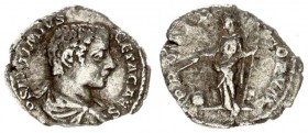 Roman Empire 1 Denarius Geta AD 198 - 209. As Caesar. Roma. Averse: P SEPTIMIVS GETA CAES Draped and cuirassed bust of Geta right. Reverse: PROVID DEO...
