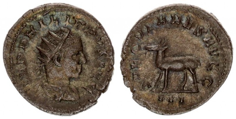 Roman Empire 1 Antoninianus Philip II AD 244-249. Commemorating the 1000th anniv...