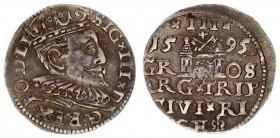 Latvia 3 Groszy 1595 Riga Sigismund III Waza (1587-1632). The city of Riga; Coat of arms; the end of the obverse legend LI. Silver. Iger R.95.1.d; K.-...
