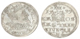Latvia 3 Groszy 1599 Sigismund III Vasa (1587-1632). The city of Riga 1599; the end of the legend of obverse LI; punctuation on the obverse in the for...