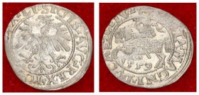 Lithuania 1/2 Grosz 1559 Vilnius Sigismund II Augustus (1545-1572) Lithuanian coins 1559 Vilnius. Ending of inscriptions LI / LITV. Silver. Cesnulis-I...