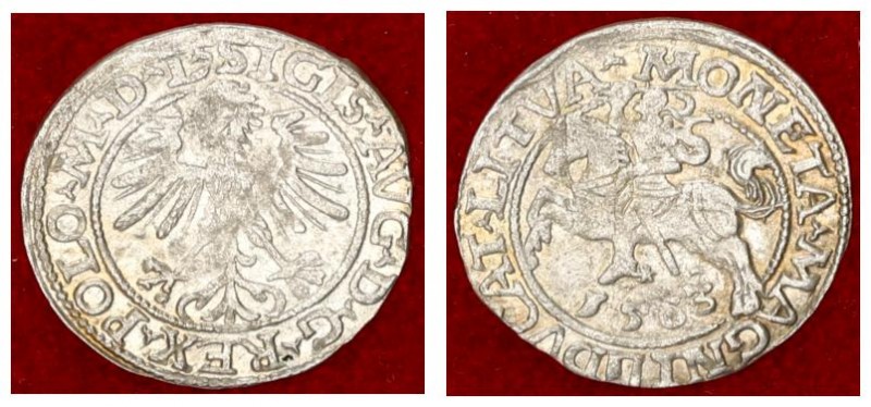 Lithuania 1/2 Grosz 1563 Vilnius Sigismund II Augustus (1545-1572) Lithuanian co...