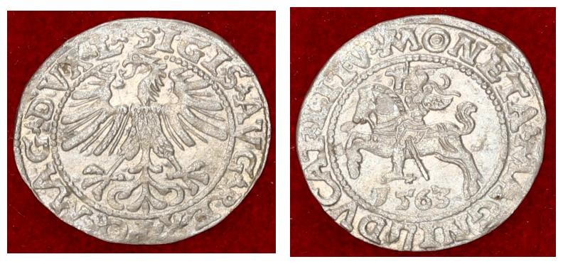 Lithuania 1/2 Grosz 1563 Vilnius Sigismund II Augustus (1545-1572) Lithuanian co...