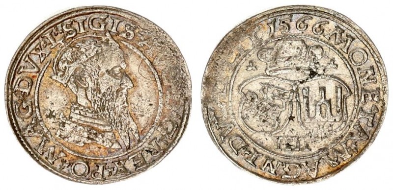 Lithuania 4 Groszy 1566 Vilnius Sigismund II Augustus (1545-1572) Lithuanian coi...