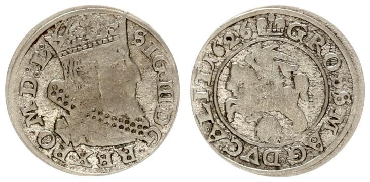 Lithuania 1 Grosz 1626 Vilnius Sigismund III Vasa (1587-1632) Lithuanian coins 1...