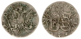 Russia Livonia 4 Kopecks 1757 Elizabeth (1741-1762); "Livonaises" Russia For Livonia. Silver. Edge cordlike rightwards. Silver. Bit. 641