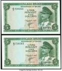 Brunei Government of Brunei 5 Ringgit 1967 Pick 2a KNB2 Two Consecutive Examples Crisp Uncirculated. 

HID09801242017

© 2020 Heritage Auctions | All ...