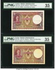Ceylon Government of Ceylon 2 Rupees 19.9.1942 Pick 35a Two Examples PMG Choice Very Fine 35 (2). 

HID09801242017

© 2020 Heritage Auctions | All Rig...