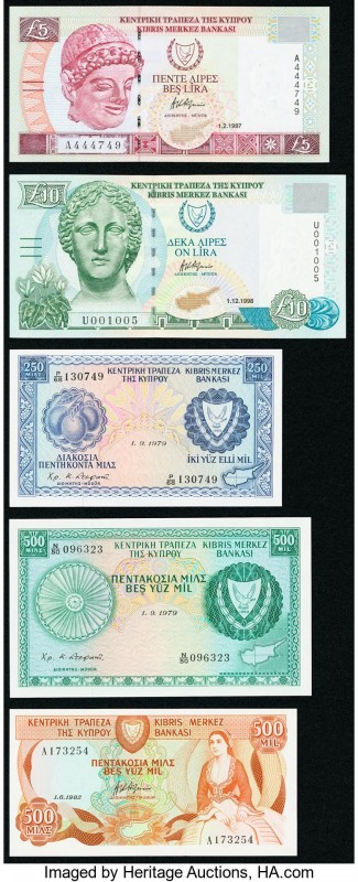 Cyprus Central Bank of Cyprus Group Lot of 5 Examples Crisp Uncirculated. 

HID0...