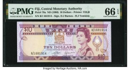 Fiji Central Monetary Authority 10 Dollars ND (1980) Pick 79a PMG Gem Uncirculated 66 EPQ. 

HID09801242017

© 2020 Heritage Auctions | All Rights Res...