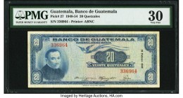 Guatemala Banco de Guatemala 20 Quetzales 18.2.1949 Pick 27 PMG Very Fine 30. Pinholes.

HID09801242017

© 2020 Heritage Auctions | All Rights Reserve...
