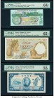 Guernsey States of Guernsey 1 Pound ND (1980-89) Pick 48a PMG Choice Uncirculated 64 EPQ; France Banque De France 100 Francs 13.3.1941 Pick 94 PMG Gem...