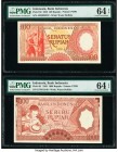 Indonesia Bank Indonesia 100; 1000 Rupiah 1958 Pick 59; 61 Two Examples PMG Choice Uncirculated 64 EPQ (2). 

HID09801242017

© 2020 Heritage Auctions...