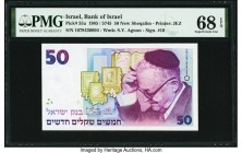 Israel Bank of Israel 50 New Sheqalim 1985 / 5745 Pick 55a PMG Superb Gem Unc 68 EPQ. 

HID09801242017

© 2020 Heritage Auctions | All Rights Reserve