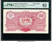 Poland Narodowy Bank Polski 100 Zlotych 1944 Pick 117s Specimen PMG Uncirculated 62. Previously mounted.

HID09801242017

© 2020 Heritage Auctions | A...