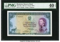 Rhodesia Reserve Bank of Rhodesia 5 Pounds 10.11.1964 Pick 26a PMG Extremely Fine 40 EPQ. 

HID09801242017

© 2020 Heritage Auctions | All Rights Rese...