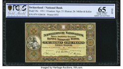 Switzerland Schweizerische Nationalbank 5 Franken 22.2.1951 Pick 39s PCGS Gold Shield Grading Gem UNC 65 OPQ. 

HID09801242017

© 2020 Heritage Auctio...
