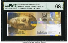 Switzerland National Bank 200 Franken 1996 Pick 73a PMG Superb Gem Unc 68 EPQ. This is the top graded example on the PMG census. 

HID09801242017

© 2...