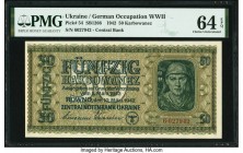 Ukraine German Occupation 50 Karbowanez 10.3.1942 Pick 54 PMG Choice Uncirculated 64 EPQ. 

HID09801242017

© 2020 Heritage Auctions | All Rights Rese...