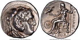 MACEDONIAN KINGDOM. Alexander III the Great (336-323 BC). AR tetradrachm (28mm, 5h). NGC Choice XF. Posthumous issue of Babylon, ca. 317-311 BC. Head ...