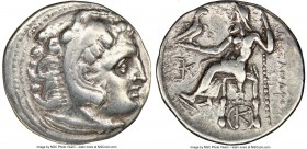MACEDONIAN KINGDOM. Alexander III the Great (336-323 BC). AR drachm (18mm, 10h). NGC VF. Early posthumous issue of Colophon, 319-310 BC. Head of Herac...