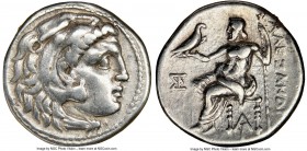 MACEDONIAN KINGDOM. Alexander III the Great (336-323 BC). AR drachm (17mm, 1h). NGC VF. Posthumous issue of Magnesia ad Maeandrum, under Antigonus I M...