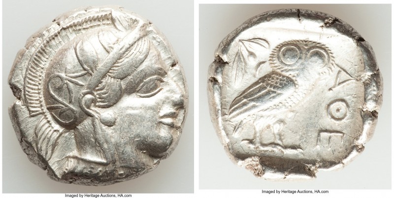 ATTICA. Athens. Ca. 440-404 BC. AR tetradrachm (25mm, 17.14 gm, 11h). About XF, ...