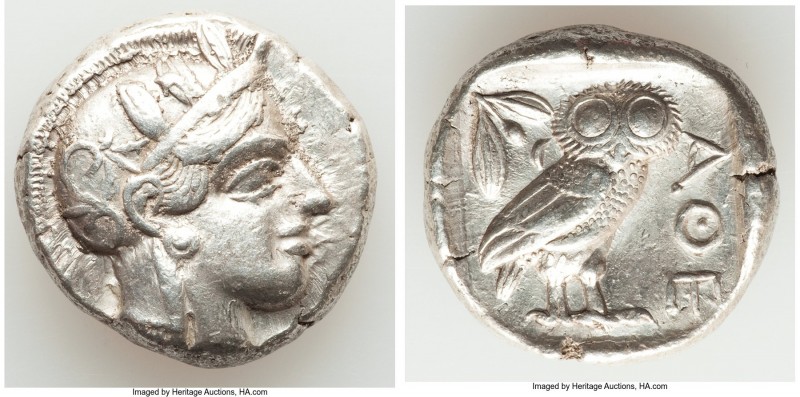 ATTICA. Athens. Ca. 440-404 BC. AR tetradrachm (24mm, 17.15 gm, 5h). VF, brushed...