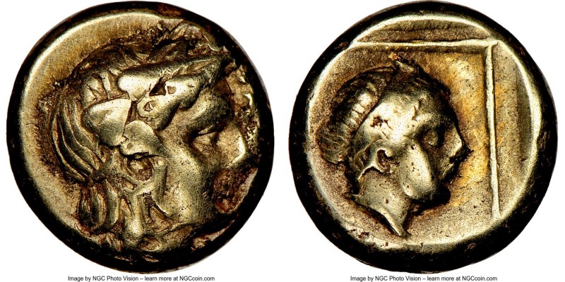 LESBOS. Mytilene. Ca. 377-326 BC. EL sixth-stater or hecte (10mm, 6h). NGC VF. H...