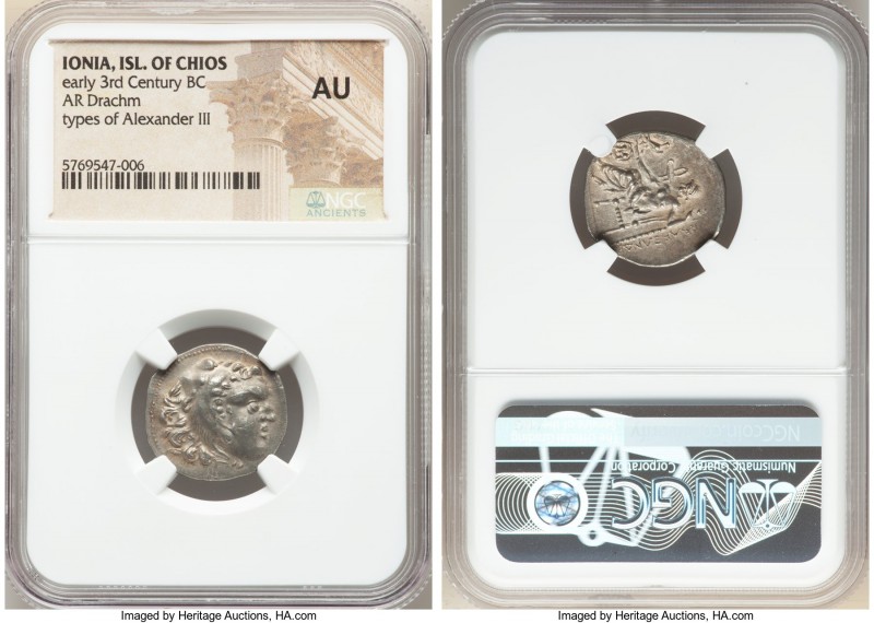 IONIAN ISLANDS. Chios. Ca. early 3rd century BC. AR drachm (20mm, 4.17 gm, 9h). ...