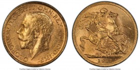 George V gold Sovereign 1911-P MS61 PCGS, Perth mint, KM29. AGW 0.2355 oz. 

HID09801242017

© 2020 Heritage Auctions | All Rights Reserve