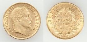 Republic gold 10 Francs 1868-A AU, Paris mint, KM800. 18.7mm. 3.22gm. AGW 0.0993 oz. 

HID09801242017

© 2020 Heritage Auctions | All Rights Reser...