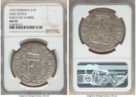 Saxe-Gotha-Altenburg. Friedrich I 2/3 Taler 1679 AU55 NGC, Gotha mint, KM87, Dav-856. Shield with four arms. Lustrous with a dusty taupe tone. Dealer ...