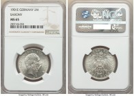 Saxony. Albert 2 Mark 1901-E MS65 NGC, Muldenhutten mint, KM1245. Beautiful cartwheel luster. 

HID09801242017

© 2020 Heritage Auctions | All Rig...