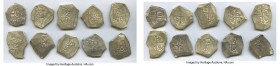 Philip V 10-Piece Lot of Uncertified Cob 8 Reales ND VF, Includes 10 Cob 8 Reales, likely all from Mexico from the reign of Philip V, most all missing...