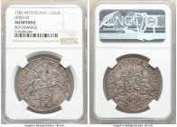 Utrecht. Provincial 1/2 Ducaton (1/2 Silver Rider) 1786 AU Details (Reverse Damage) NGC, KM115.1. Even cabinet toning. Dealer tag included. 

HID098...