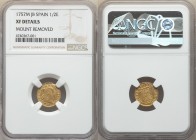 Ferdinand VI gold 1/2 Escudo 1757 M-JB XF Details (Mount Removed) NGC, Madrid mint, KM378. AGW 0.0498 oz. 

HID09801242017

© 2020 Heritage Auctio...