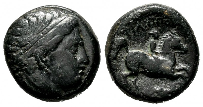 Imperio Macedonio. Filipo II. AE-18. 359-336 a.C. Incierta. (Gc-6696). Anv.: Cab...