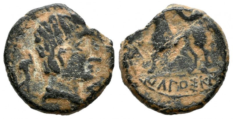 Ikalkusken. Semis. 120-20 a.C. Iniesta (Cuenca). (Abh-1401). (Acip-2080). (C-9)....